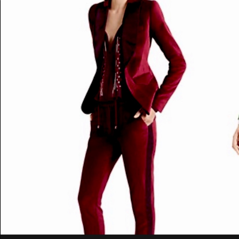 ALTUZARRA for Target Red Velvet Blazer and Trouser